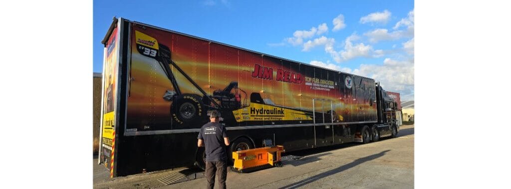 Roller Brake Tester on Jim Read Drag Racing Truck